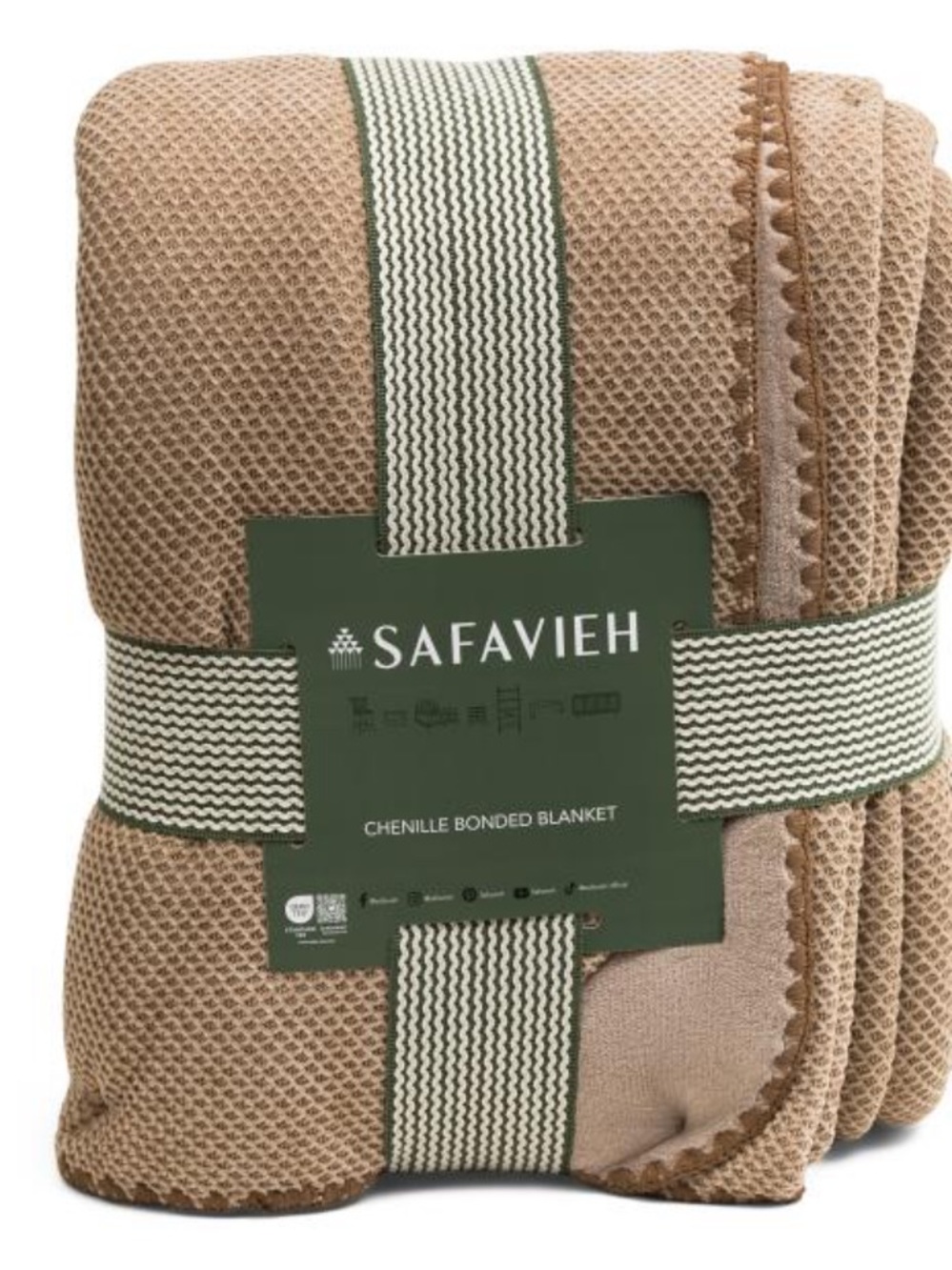 Safavieh Reversible Chenille Waffle Blanket